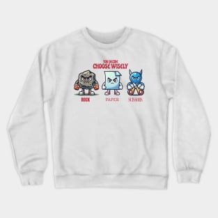 Rock, Paper, Scissor Crewneck Sweatshirt